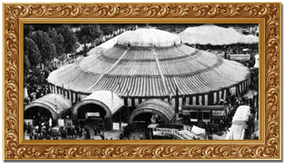Il tendone del circo negli anni '30, appena diventato Circo Nazionale Italiano proclamato dal re d'Italia